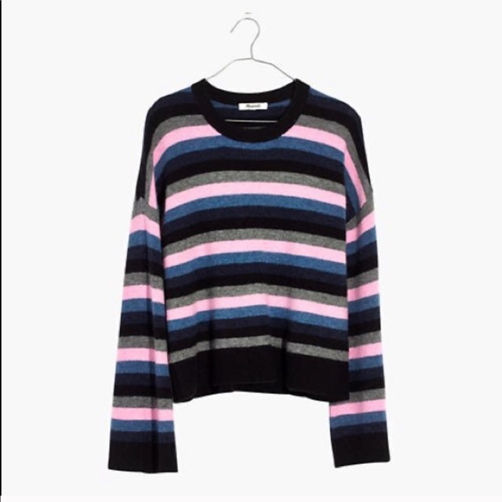 NWT Madewell Bell Sleeve Soft Striped Sweater
